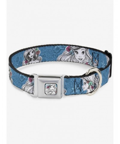Disney The Little Mermaid Ariel Shells Sketch Seatbelt Buckle Dog Collar $11.70 Pet Collars